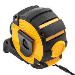 Denzel Рулетка 10м х 32мм, автоматич. фиксац., нейлон. покрытие, магнит. зацеп, двухстор. разметка// 31525