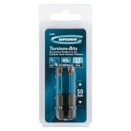 Gross Бита торсионная PZ3 x 50 мм, для ударных шуруповертов, 2 шт. 11489