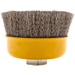 Denzel Щетка для УШМ, 100 мм, "Чашка", витая нержавеющая проволока 0.3 мм, М14 746053