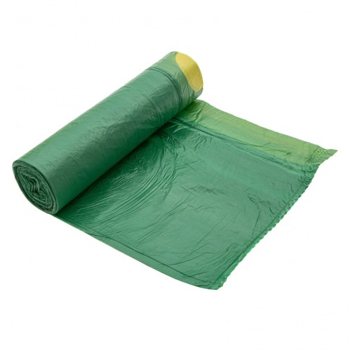 Пакеты для мусора с завязками 35 л x 15 шт., зеленые, Home Palisad 927175