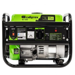 Сибртех Генератор бензиновый БС-1200, 1 кВт, 230 В, четырехтактный, 5.5 л, ручной стартер 94541