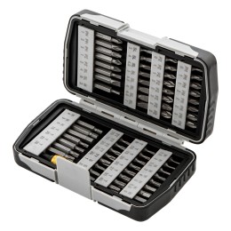 Matrix Набор бит, магнитный адаптер, CrV, пластиковый кейс, 64 шт. 11327