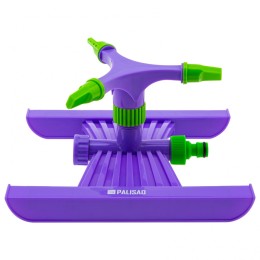 Palisad Разбрызгиватель, АБС-пластик, вращающий с тремя лопостями, штуц D 3/4, с подставкой, площадь полива до 180 кв. м, дальность полива 15 м 65409