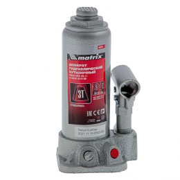 Matrix Домкрат гидравлический бутылочный, 3 т, высота подъема 194-372 мм, в пластиковый кейсе 50752