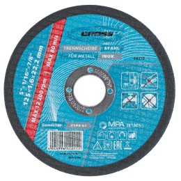 Gross Круг отрезной по металлу, 125 х 1.6 х 22 мм 74370