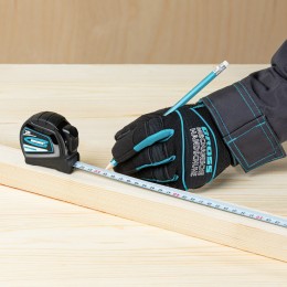 Gross Рулетка "Doppelhaken",2 м x 16 мм,односторонний зацеп,Нейлон,двусторонняя шкала,автоматическая фиксация 31121