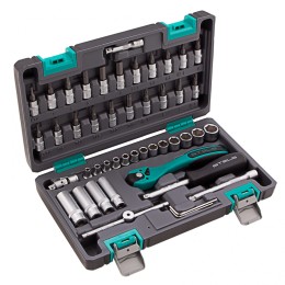 Stels Набор инструментов, 1/4", Cr-V, S2, усиленный кейс, 47 предметов 14099