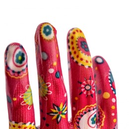 Palisad Перчатки садовые из полиэстера с нитрильным обливом, красные, L 67747