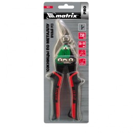 Matrix Ножницы по металлу, 250 мм, правый рез, сталь CRMO, двухкомпонентные рукоятки, PRO 78324