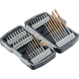Matrix Набор бит и сверл, магнитный адаптер, CrV, пластиковый кейс, 40 шт. 11322