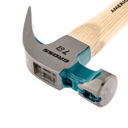 Gross Молоток-гвоздодер, 200 г, угол 45, магнит, обрезиненная рукоятка American hickory 10414