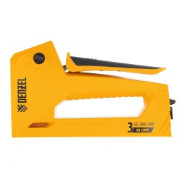 Denzel Степлер мебельный, алюминиевый корпус, тип 53, 6-14 мм, тип 300, 15 мм, тип 500, 15 мм 40214