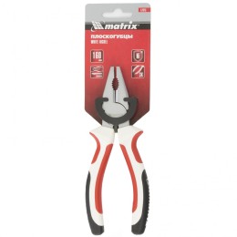 Matrix Плоскогубцы WHite Nickel, 160 мм, никелированные, трехкомпонентные рукоятки 17073