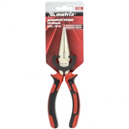 Matrix Длинногубцы прямые Nickel, 160 мм, никелированные, двухкомпонентные рукоятки 17164