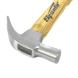 Sparta Молоток-гвоздодер, 225 г, боек 22 мм, деревянная рукоятка 104105