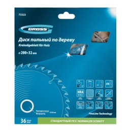 Gross Пильный диск по дереву 200 x 32/30 x 36Т 73323