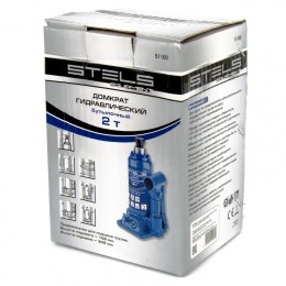 Stels Домкрат гидравлический бутылочный, 2 т, H подъема 158-308 мм 51100