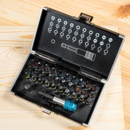 Gross Набор бит, магнитный адаптер, сталь S2, пластиковый кейс, 32 предмета 11363