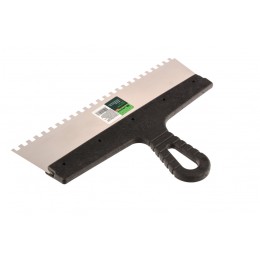 Сибртех Шпатель из нержавеющей стали, 300 мм, зуб 6 х 6 мм, пластмассовая ручка 85467