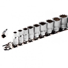 Stels Набор универсальных торцевых головок, 1/4, SpLine, CrV, 10 шт, 4-13 мм 13643