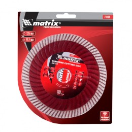 Matrix Диск алмазный, отрезной Turbo Extra, 125 х 22.2 мм, сухая резка Professional73194
