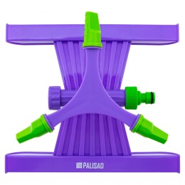 Palisad Разбрызгиватель, АБС-пластик, вращающий с тремя лопостями, штуц D 3/4, с подставкой, площадь полива до 180 кв. м, дальность полива 15 м 65409