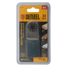 Denzel Насадка для МФИ режущая пазовая прямая, HCS, по дереву, ламинату 34 х 2.5 мм, крупный зуб 782315