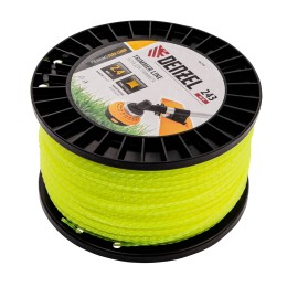 Denzel Леска для триммера витой квадрат, 2,4мм х 243м, на DIN катушке FLEX CORD 96298
