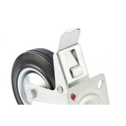 Сибртех Колесо поворотное с тормозом D 125 мм, крепление платформенное 68722