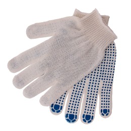 Сибртех Перчатки х/б, ПВХ покрытие, "Точка", 10 класс Россия 67715