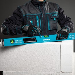 Gross Уровень алюминиевый, 800 мм, усиленный с ударопрочными заглушками, рукоятки, 3 глазка 34328