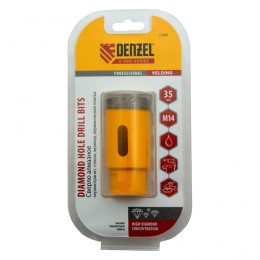 Denzel Сверло алмазное по керамограниту, 35 мм, мокрая резка, М14 72685