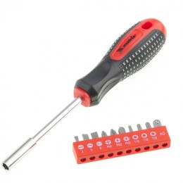 Matrix Отвертка с набором бит, 11 шт, Fusion, CrV, трехкомпонентная рукоятка "Anti slip" 11453