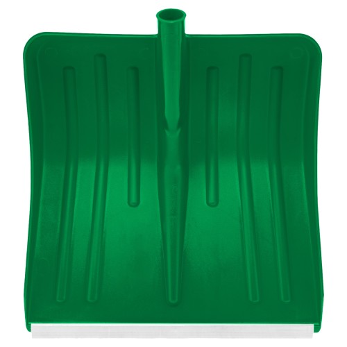 Лопата для уборки снега пластиковая, зеленая, 420 х 425 мм, без черенка, Россия, Сибртех 61619