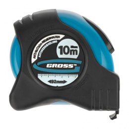 Gross Рулетка "Schlagfest",10 м x 25 мм,магнитный обрезиненный зацеп,двусторонняя шкала,автоматическая фиксация 31115