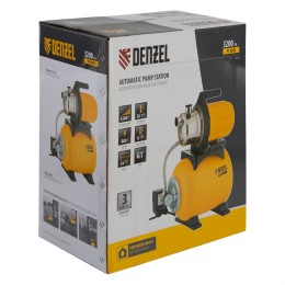 Denzel Насосная станция PS800X, 800 Вт, 3200 л/ч, ресивер 24 л, подъем 38 м, нержавейка 97210