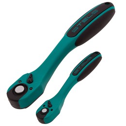 Stels Набор инструментов, 1/2, 1/4, CrV, 12 гранные головки, пластиковый кейс, 76 предметов 14116