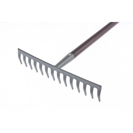 Palisad Грабли стальные, 360 х 1250 мм, 14 прямых зубьев, деревянный лакированный черенок, Luxe, 61789