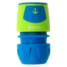 Palisad Соединитель быстросъемный для шланга 1/2-3/4, аквастоп, АВС-пластик Luxe 66267