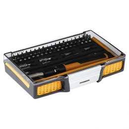 Denzel Отвертка с набором бит и торцевых головок для точных работ, гибкий привод, 48 шт, CrMo // 7711599