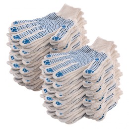 Сибртех Перчатки х/б, ПВХ покрытие, "Точка", 7 класс Россия 67774