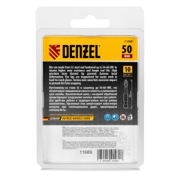 Denzel Бита IMPACT, PH2x50 мм, лазерная обработка шлица, сталь S2, 10 шт., Е 6,3 11689