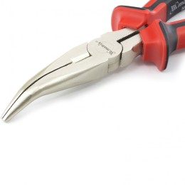 Matrix Длинногубцы изогнутые Nickel, 200 мм, никелированные, двухкомпонентные рукоятки 17424