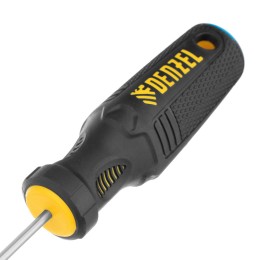 Denzel Отвертка SL3х75 мм, CrV, трехкомпонентная рукоятка 12188