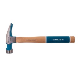 Gross Молоток-гвоздодер, 680 г, угол 75, магнит, обрезиненная рукоятка AMERICAN HICKORY // 10425