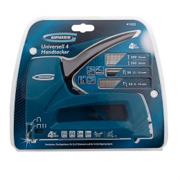 Gross Степлер мебельный универсальные (Universell 4) пластик, 4 функции, тип скобы: 53, 36, 300, 500, 8-14мм 41005