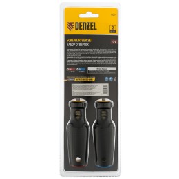 Denzel Набор отвёрток комбинированный 2 шт., CrV, трехкомпонентная рукоятка 12211