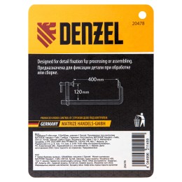 Denzel Струбцина F-образная, 120x400мм, кованая 20478