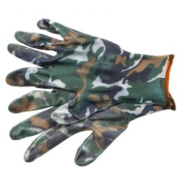 Palisad Перчатки садовые из полиэстера с нитрильным обливом, хаки, М 67858