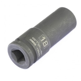 Stels Головка ударная удлиненная шестигранная, 18 мм, 1/2, CrMo 13945